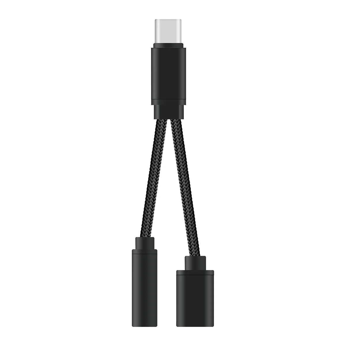 Przewodowe słuchawki nauszne 2 cale Adapter audio USB typu C C Czarny 1 do 35 mm