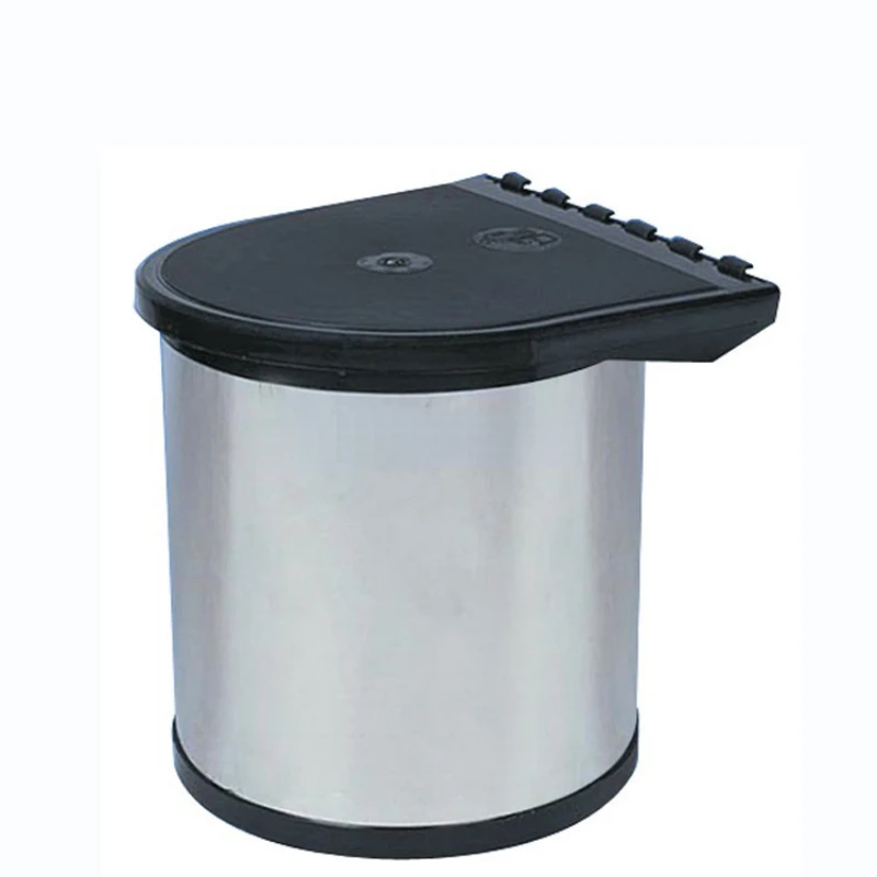 

Kitchen use trash bin 8L cut waste trash can built in cupboard