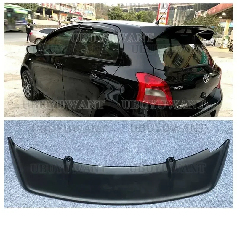 For Toyota Yaris Spoiler ABS Material Car Rear Wing Primer Color Rear Spoiler 2008 2009 2010 2011 2012 2013 Rear Wing Spoiler