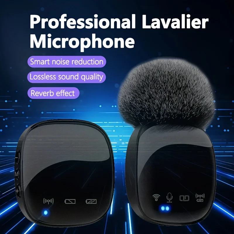 Live streaming microphone outdoor noise reductionwireless clip-on microphone mobilephone recordingmicrophone recording equipment