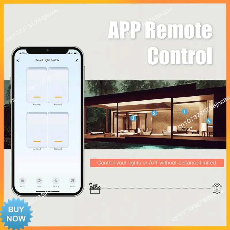 A10R Tuya Wi-Fi Smart Light Switch US Single Work With For Alexa Google Home US Plug 2-Gang 1 Piece