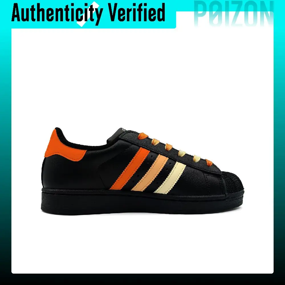 Adidas Originals Superstar 2 Skate Shoes Women's Low-top White Yellow Orange Tangerine JH9977( Team1462- ）