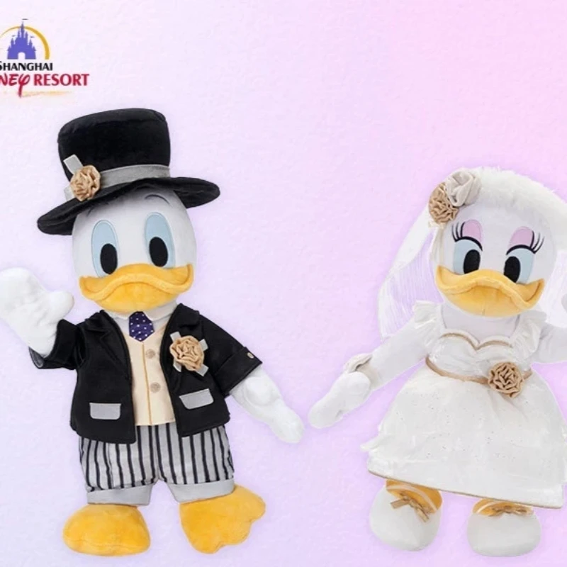 

Shanghai Disney Resort Donald Duck And Daisy Duck Wedding Plush Dolls Groom Tuxedo Bride Wedding Dress Ideal Gift For Newlyweds