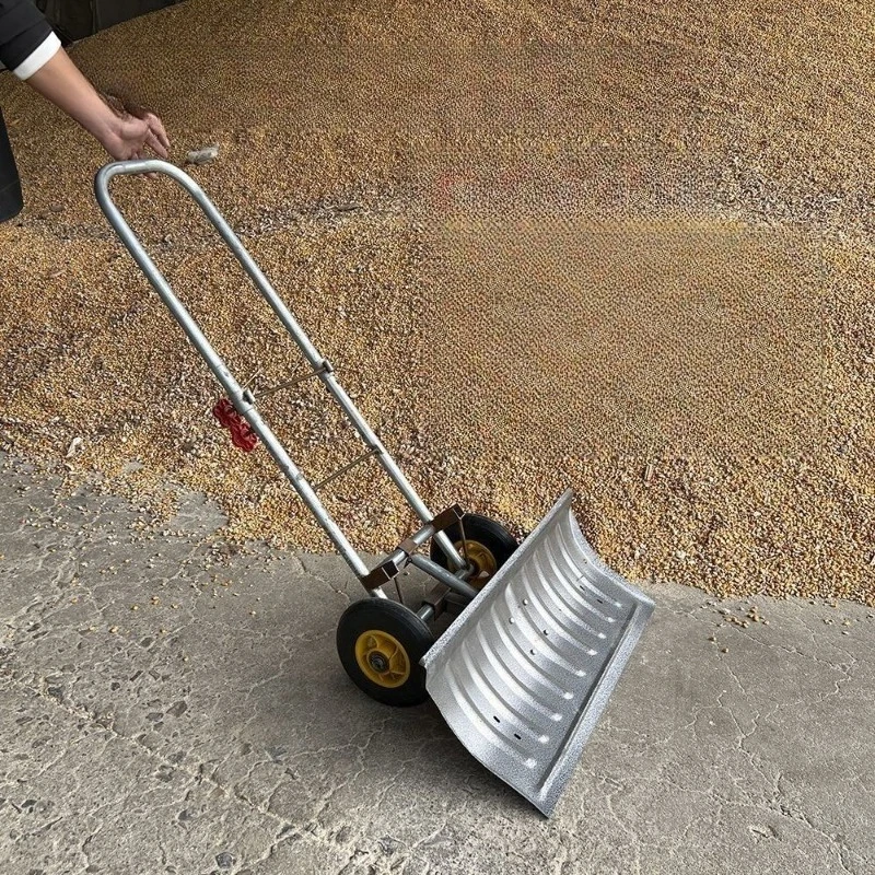 Multi-functional household snow shovel cart combination The moving cart is multi-purpose for harvesting grains