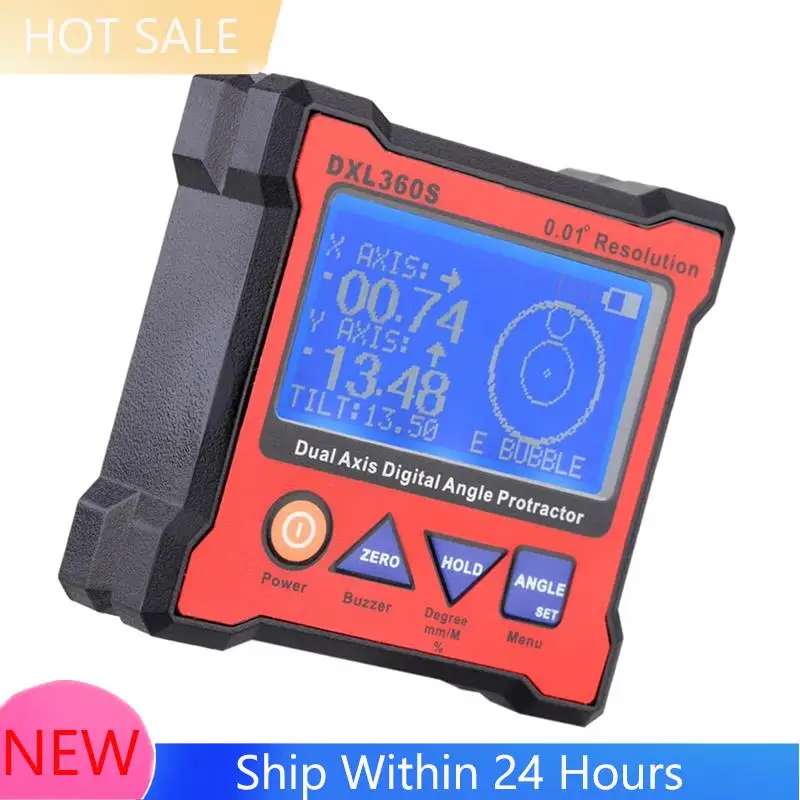 

A78K New Angle Ruler Dual Axis Level Measure Box With5 Side Magnetic Base Dual-Axis Digital Display Level Gauge Elevation Meter
