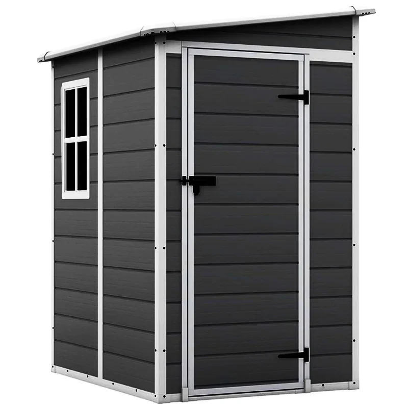 

2026 Lockable Door Outdoor Storage Shed Waterproof Plastic Garden Tool House