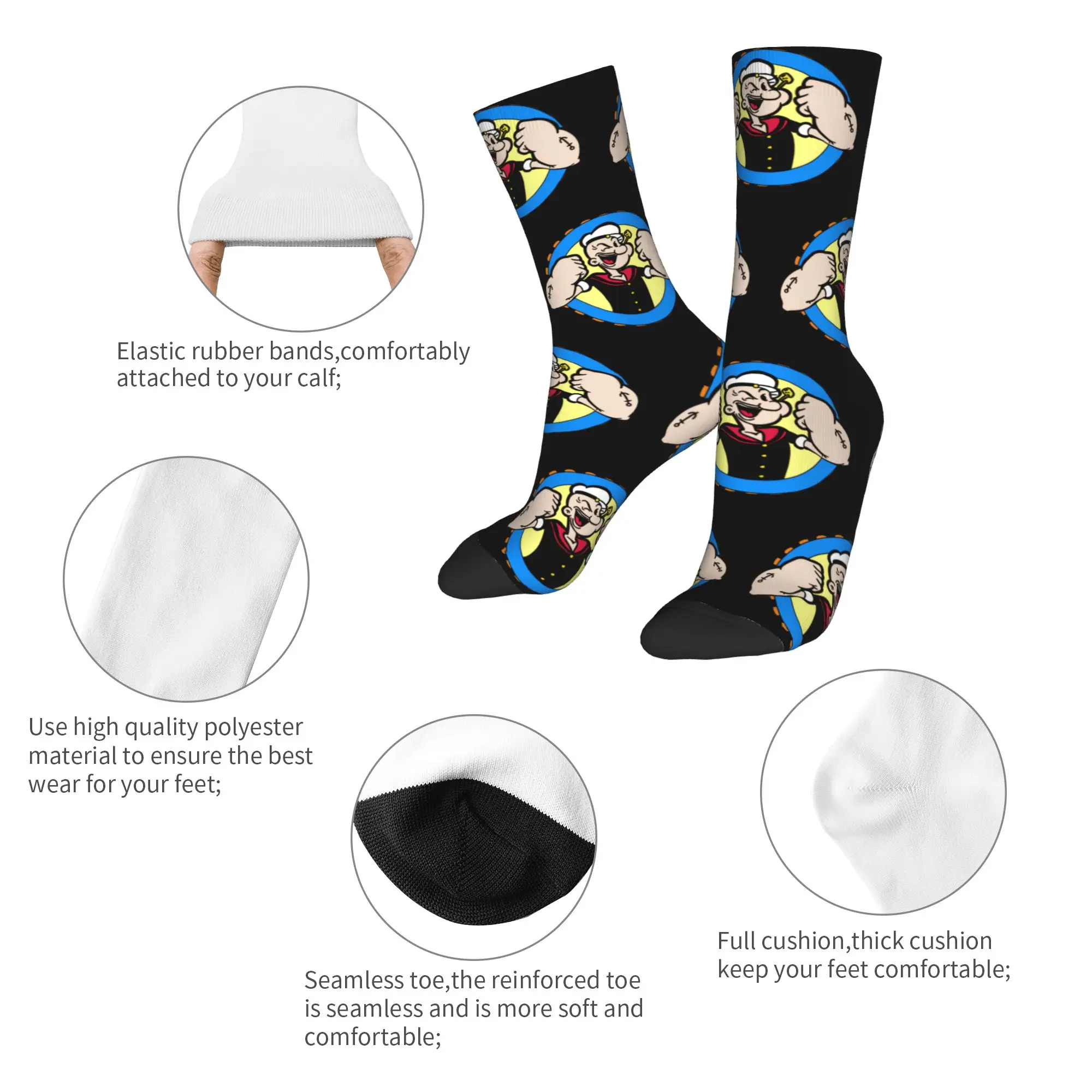 Popeyed Socks Merchandise For Men Women  Cozy Socks Cute Wonderful Gifts