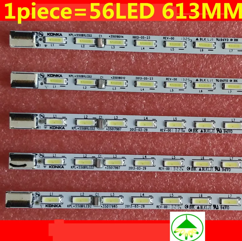 

2PCS/Lot FOR konka LED55F5510PF LED55F5590PF Article lamp KPL+550B1LED2 35018085 35018012 35018013 1piece=56LED 613MM