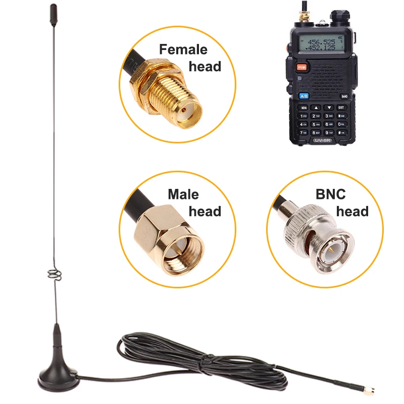 For NAGOYA UT-108UV UT-108 Antenna Dual Band UHF VHF 144MHz/430MHz For Baofeng TYT/WOUXUN HYT Two Way Radio 1Pc