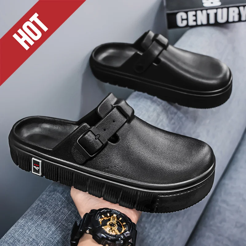 

Летние мужские массажные шлепанцы для дома и улицы, пляжные повседневные сандалии с мягкой подошвой, мужские вьетнамки, удобные мужские сандалии