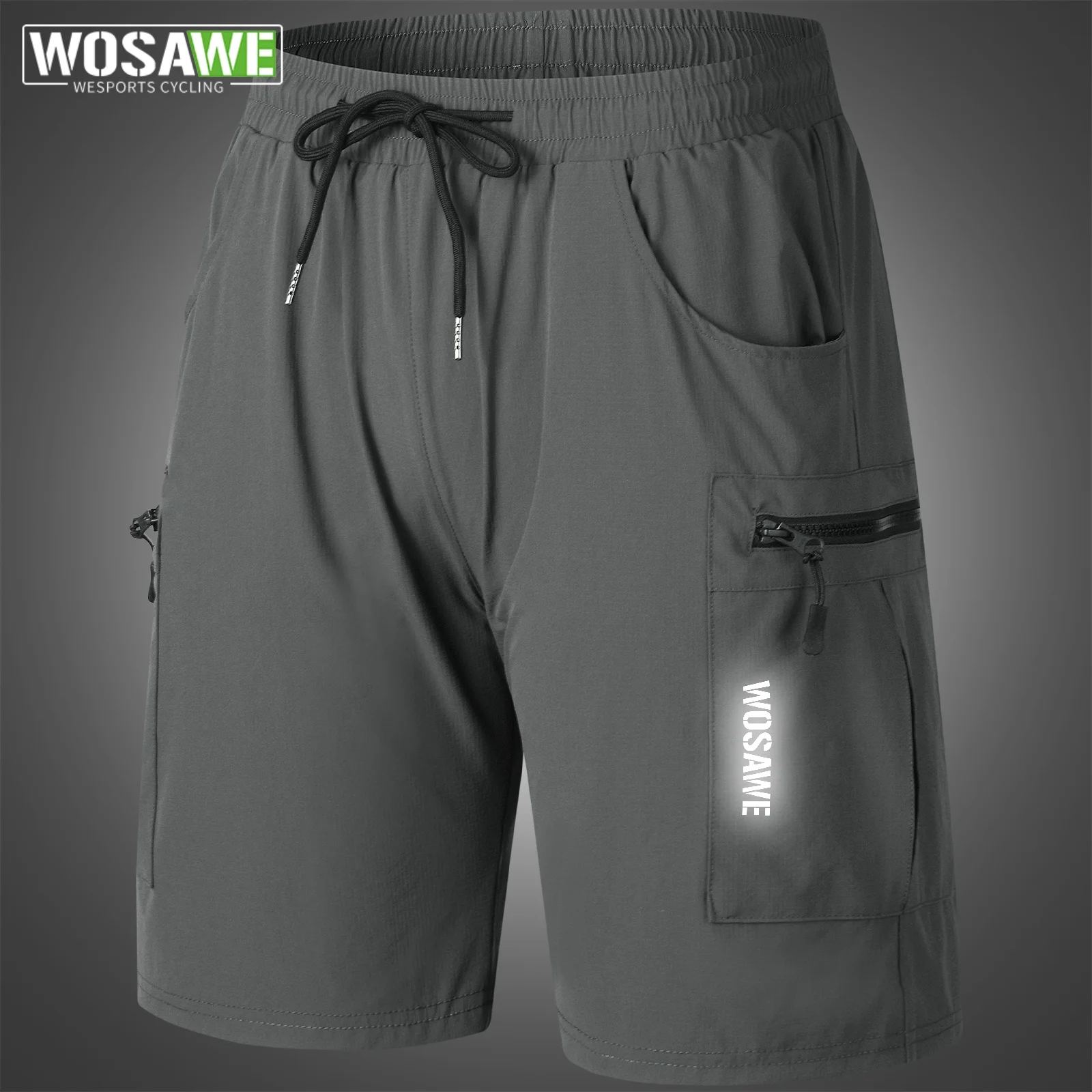 

Мужские велосипедные шорты WOSAWE с несколькими карманами, свободного кроя, для MTB, горных и даунхилл-велоездов, дышащие, для активного отдыха