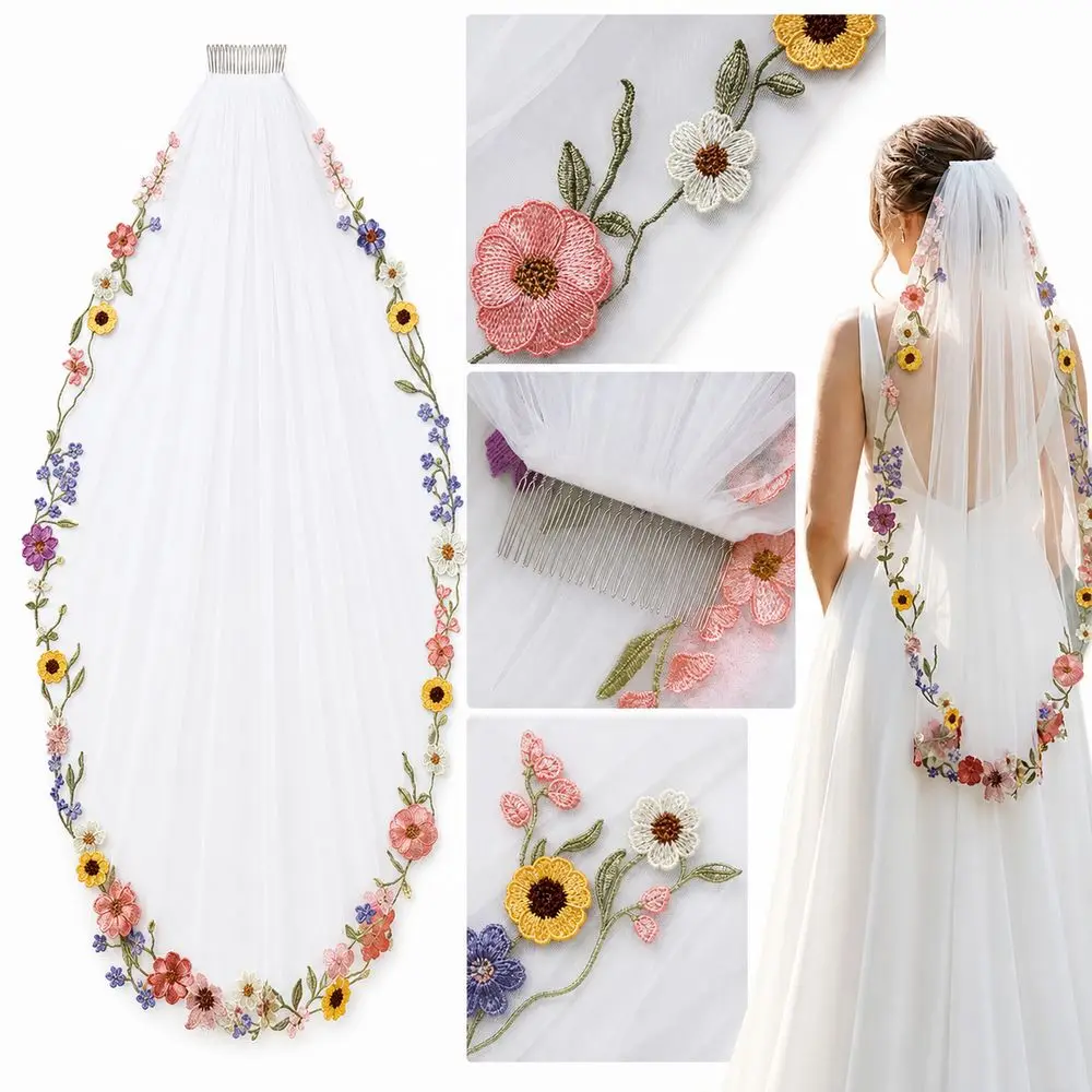 veu-de-noiva-de-tule-macio-com-bordado-floral-borda-com-apliques-florais-veu-de-noiva-de-camada-Unica-com-renda-floral-veu-de-casamento-com-renda-bordada