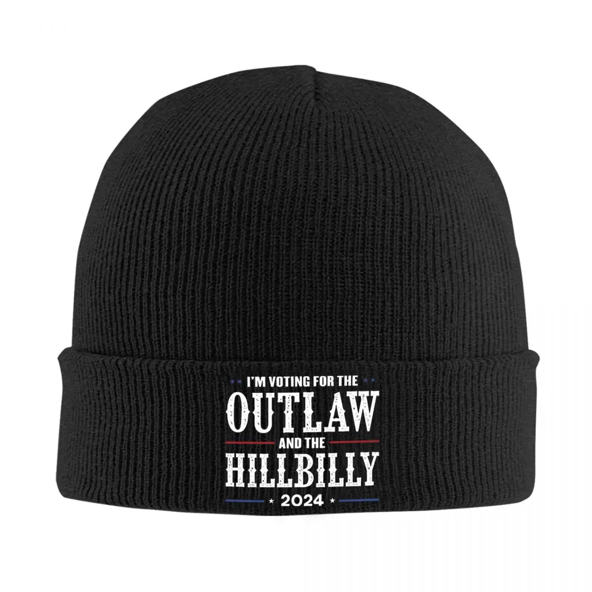 I'm Voting For Outlaw And The Hillbilly 2024 Knitted Caps Women's Men's Beanie Winter Hats Warm Melon Cap