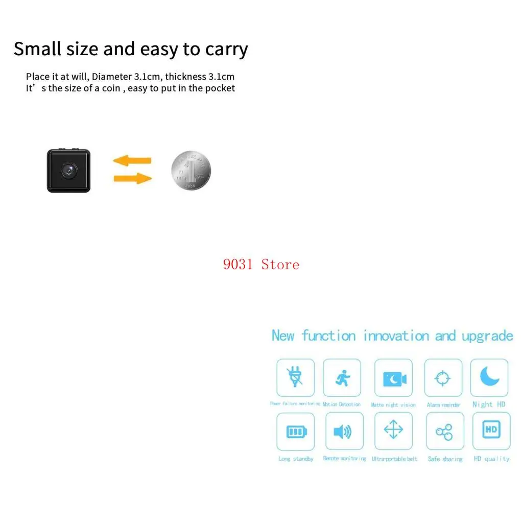 X6D 4K1080P شاشة لاسلكية MINI كاميرا كاميرا مراقبة محمولة كاميرا ويب التحكم عن بُعد للسيارة في الهواء الطلق في الهواء الطلق #1