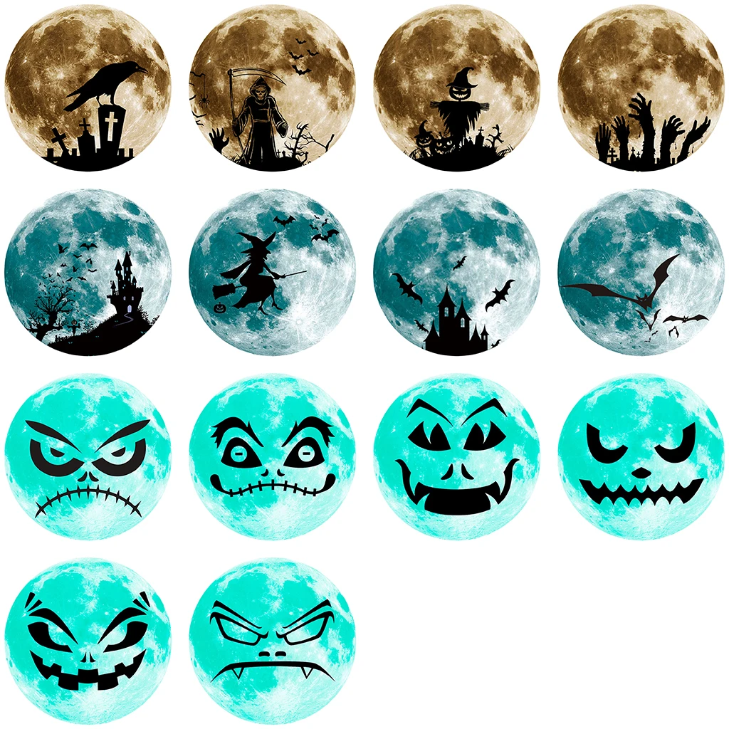 12-дюймовая светящаяся луна, настенная наклейка, светящиеся фотообои, фестиваль