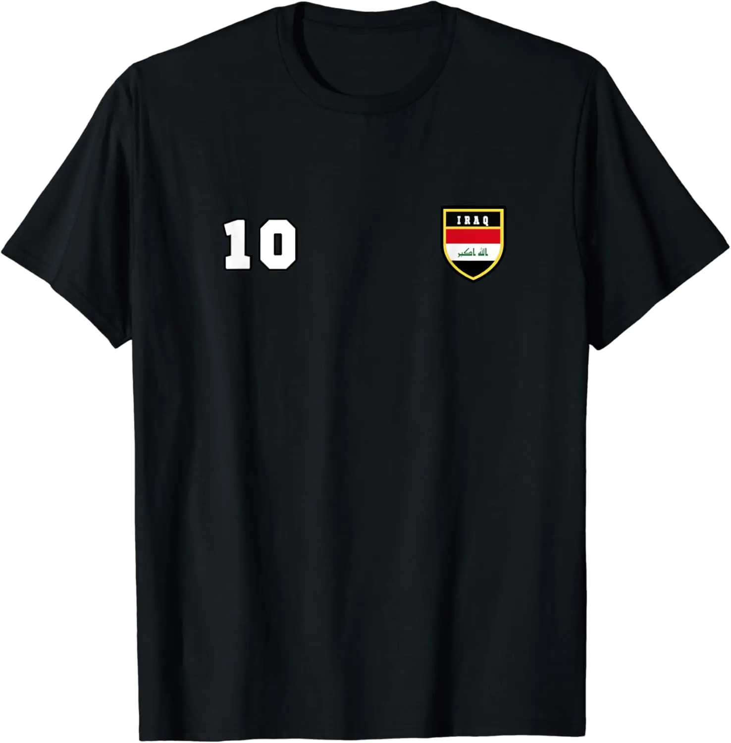 Iraq Number 10 Soccer Flag Football # Ten Jersey Iraqi T-Shirt