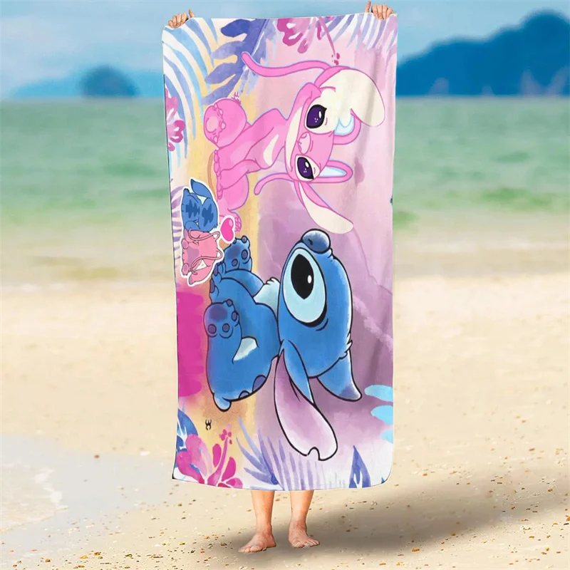 Stitch Bathroom Household Towels for Outing and Playing Beach Towels Beach Towels Beach Shawls Multi-size Cute Patterns