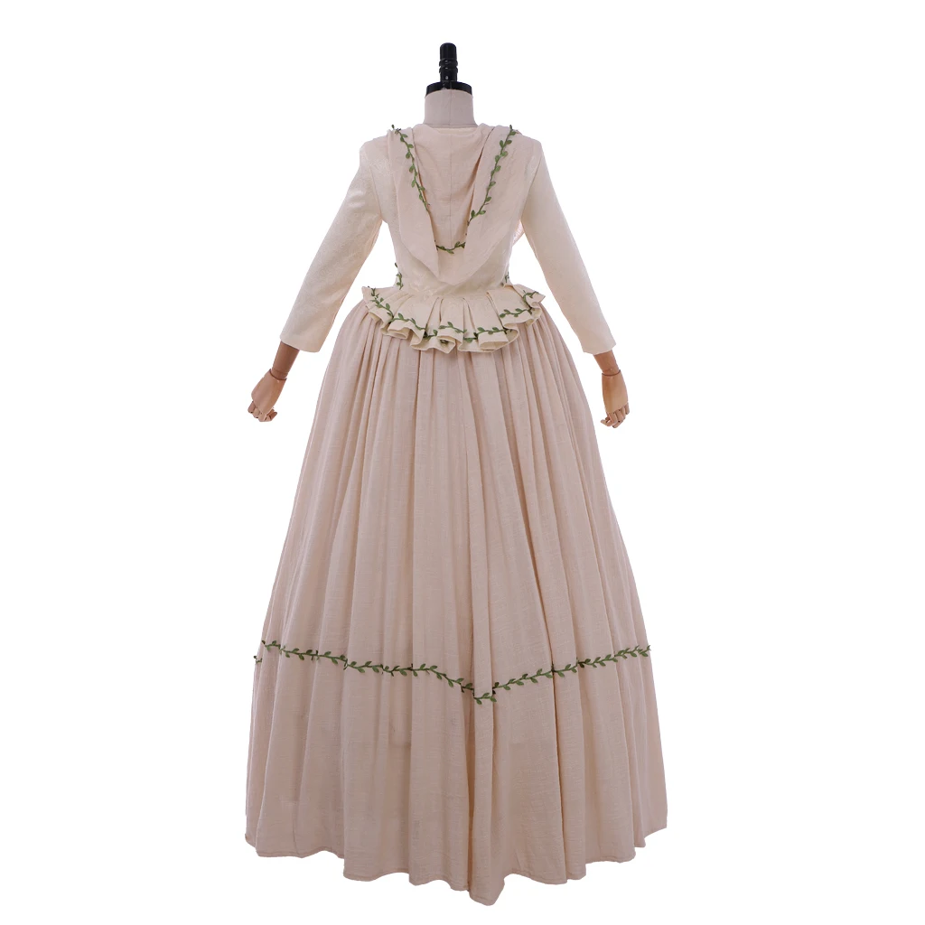 أزياء تلفزيون أوتلاندر بريانا ماكنزي التأثيرية فستان الزفاف زي الفترة الاستعمارية فستان فيكتوري فستان حفلة الهالوين