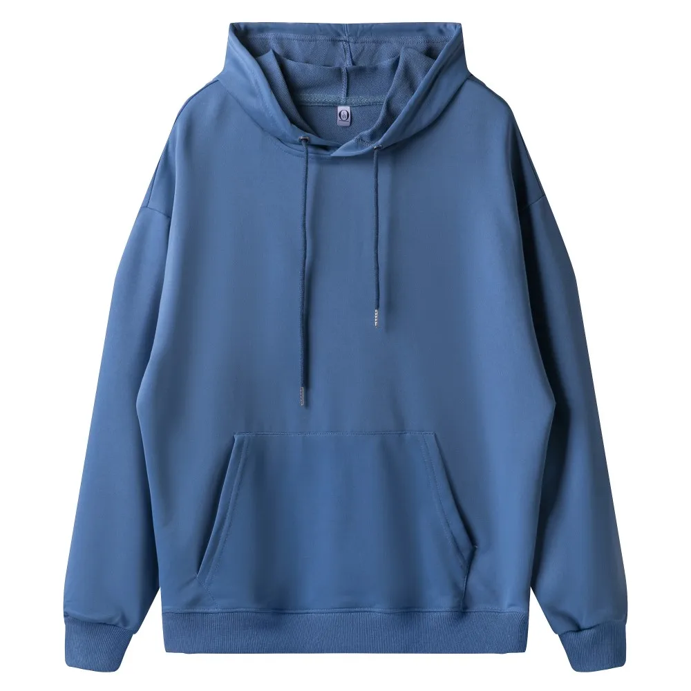 

260G Mens Unlined Hooded Hoodies 100% Polyester Solid Beige Pullover Plus Size Customized Print Street Regular Sleeve Sweatshirt