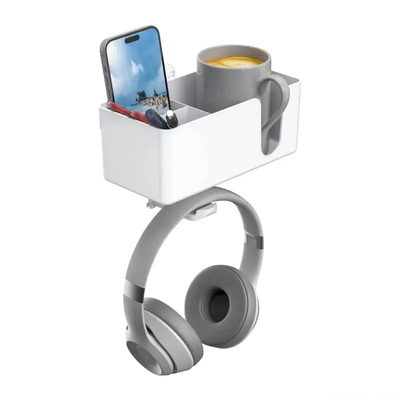 

QX2E Multifunctional Desk Organizers Featuring 360 Swivels Headphone Hook Pen Holder