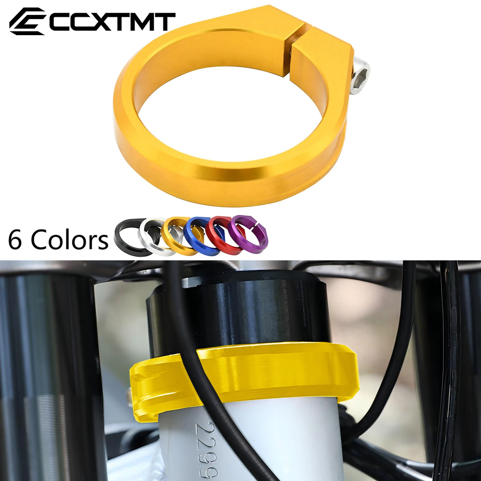 Electric Motocross Motorcycle CNC Steering Column Aluminium Pipe Clamp Reinforced Riser Clamps For Sur-Ron Surron Light Bee X