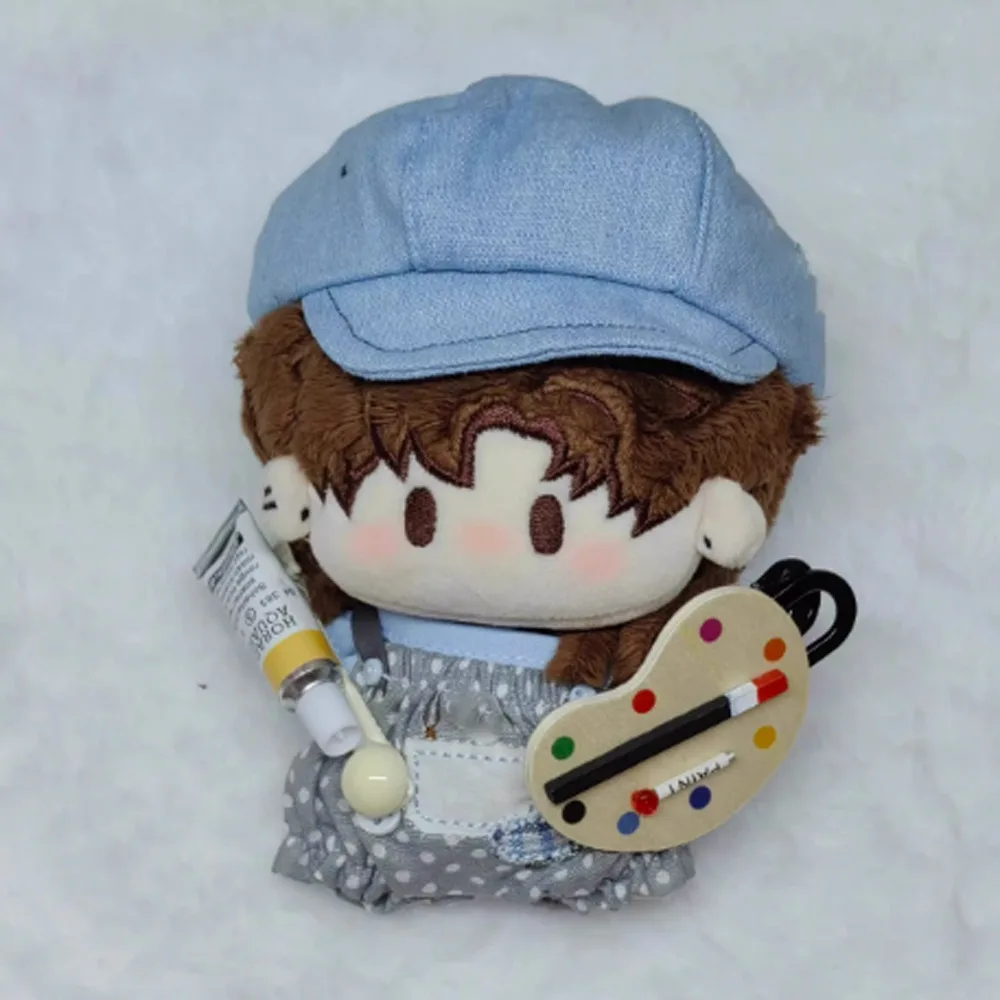 

Маленький художник, 10 см, хлопковая кукольная одежда, ковбойская шляпа, милая кукольная одежда, наряд, забавные штаны на бретелях, комплект одежды для куклы