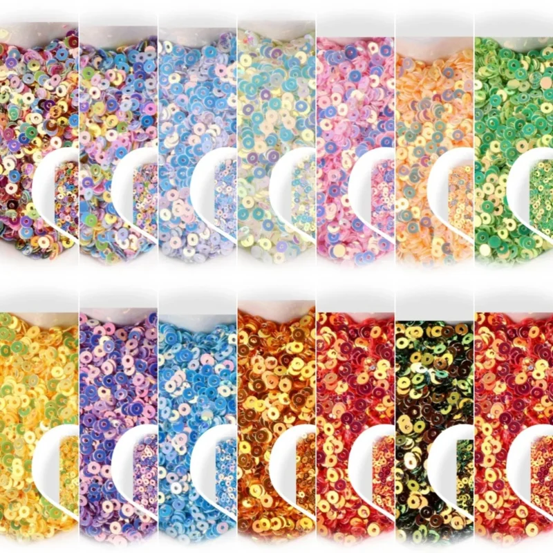 High quality 2-4mm PVC circular perforated bright piece DIY handmade clothing with bead crystal mud filling material in stock