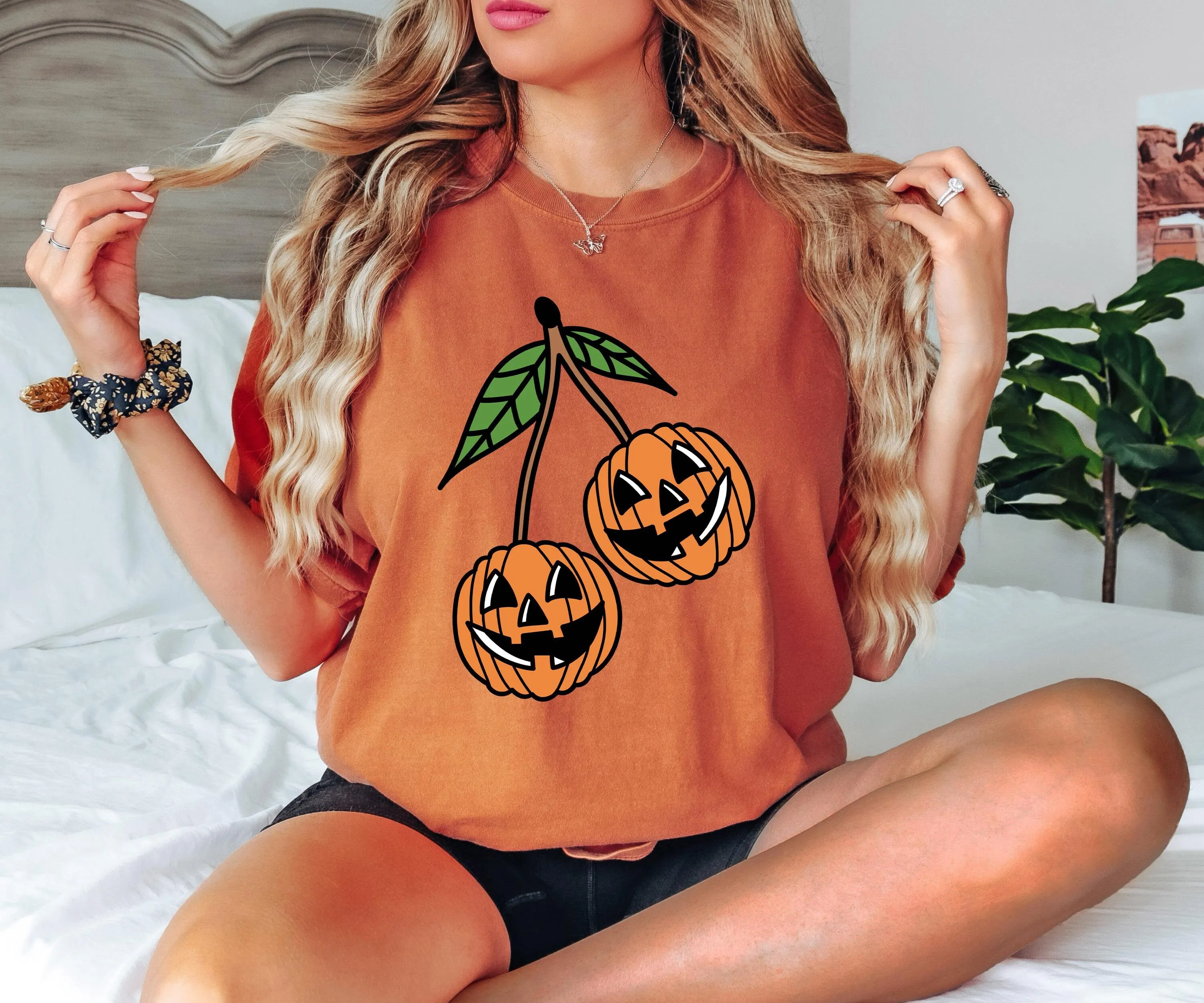 Halloween T Shirt Pumpkin Fall Harvest Cute For Women Matching