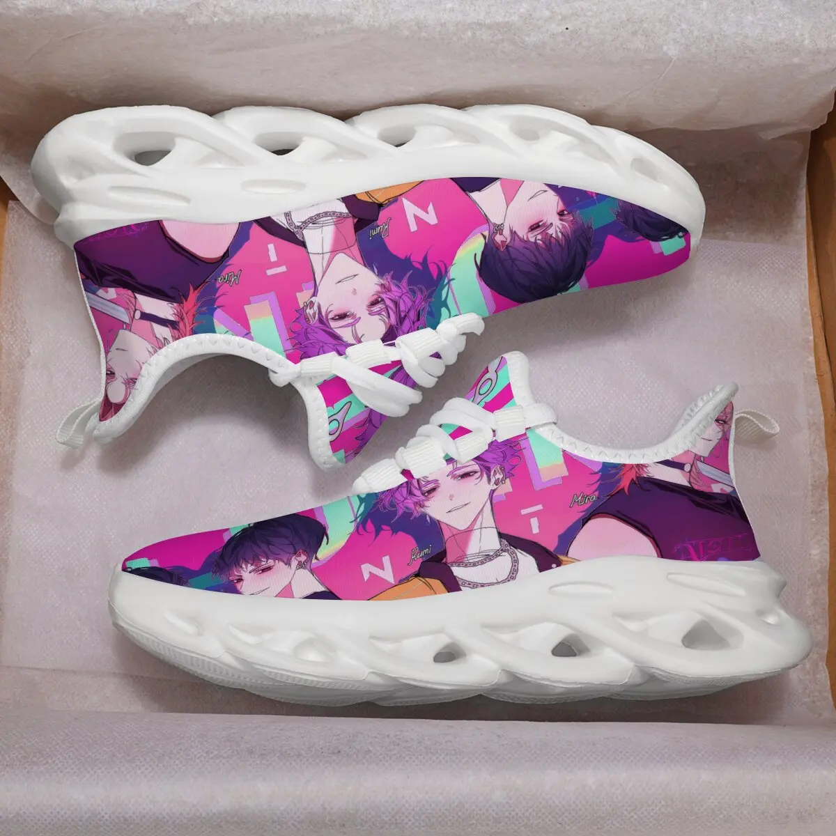 

Casual Lightweight Sneakers Parent-Child Matching Sneakers Colorful Anime Pattern Casual Shoes Lightweight Flat Walking Shoes