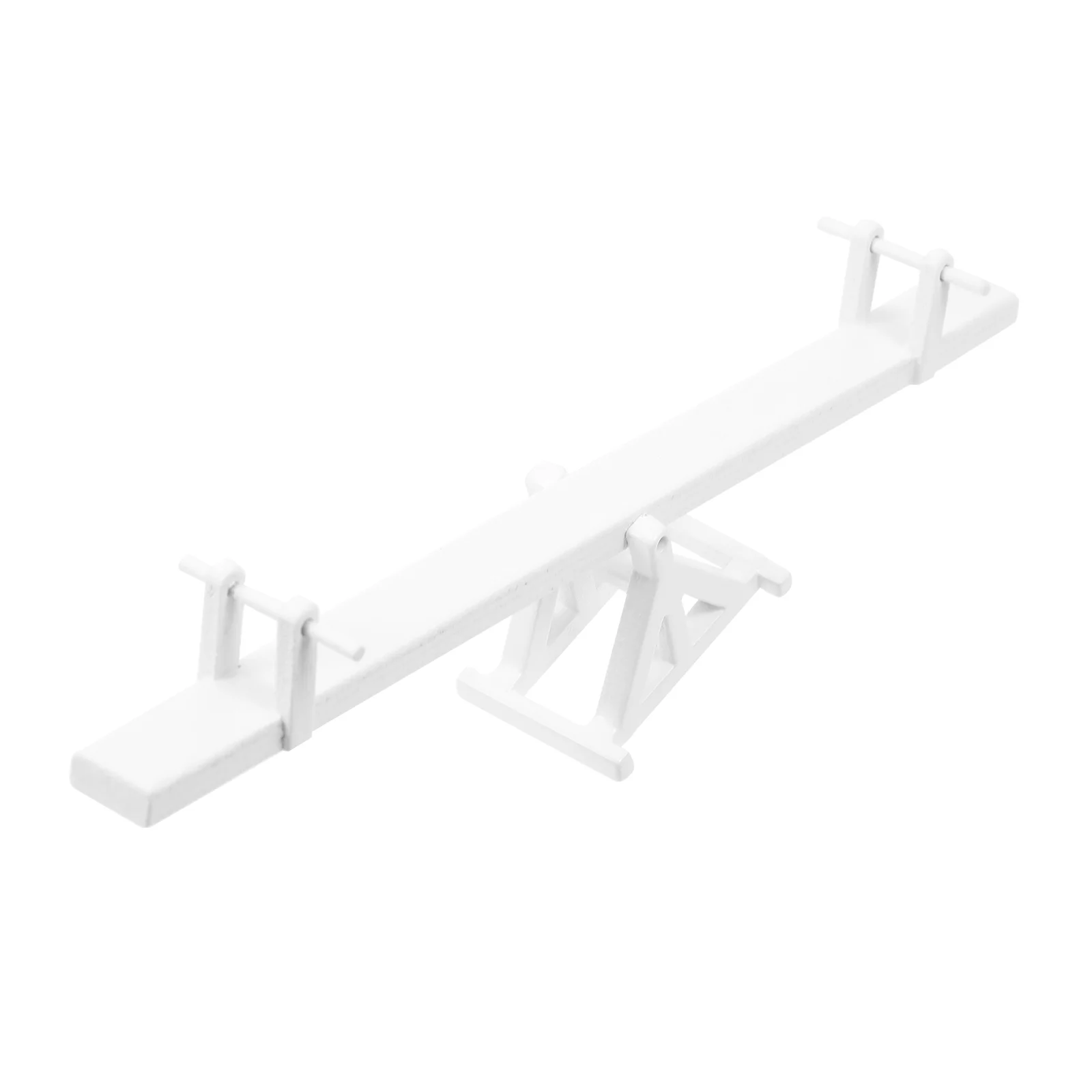 

Toys for Kids Seesaw Model Mini Wood Adorn House Decor Miniature White Craft Child