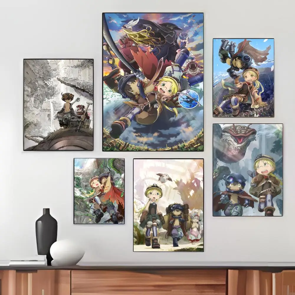 Dark Fantasy Anime M-Made in Abyss Poster Pegatina artistica HD autoadhesiva impermeable para salon dormitorio