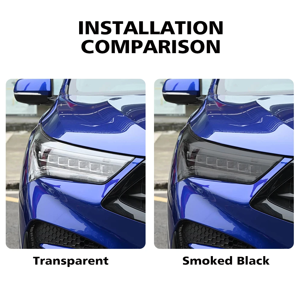 

Premium Pre-Cut TPU Car Headlight Film Smoke Black High-Gloss for Acura RDX YD6 YD5 2013-2026 PPF Anti-Scratch Vinyl Wrap Kit