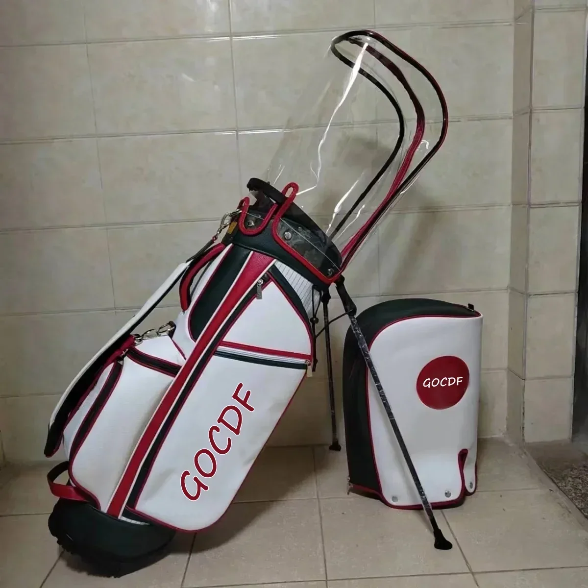 2024 neue Golf tasche Mode große Kapazität zwei Kappen Caddy Tasche Licht Trend Joint Fonds Golf Stand Tasche