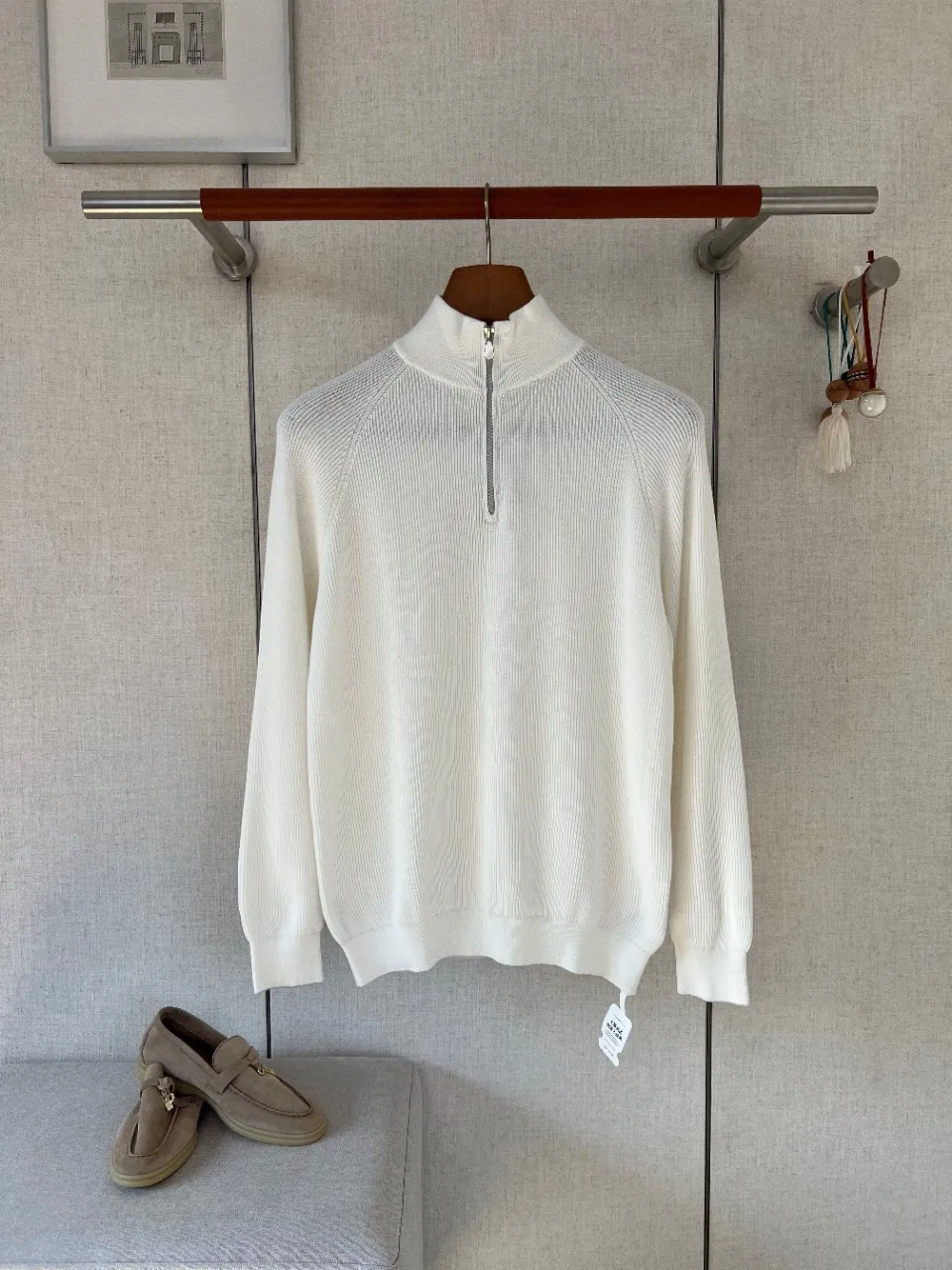 BC Men Half Zip Stand Collar Knit Pullover Business Casual Long Sleeve Top Winter