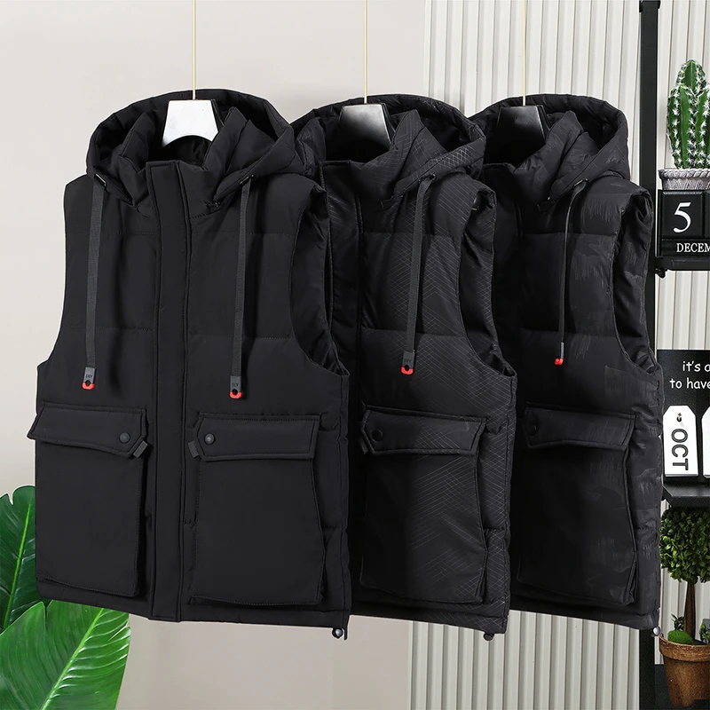 

Autumn/Winter Plus Size Waistcoat New Big Yards Thickened Shoulders Man Vest Jacket Jacket Men's Vest 8xl 7xl 6xl