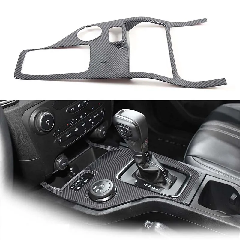 

ABS Carbon Fiber Car Interior Center Console Gear Shift Panel Cover Trim For Ford Ranger Everest 2015-2021 LHD Auto Accessories