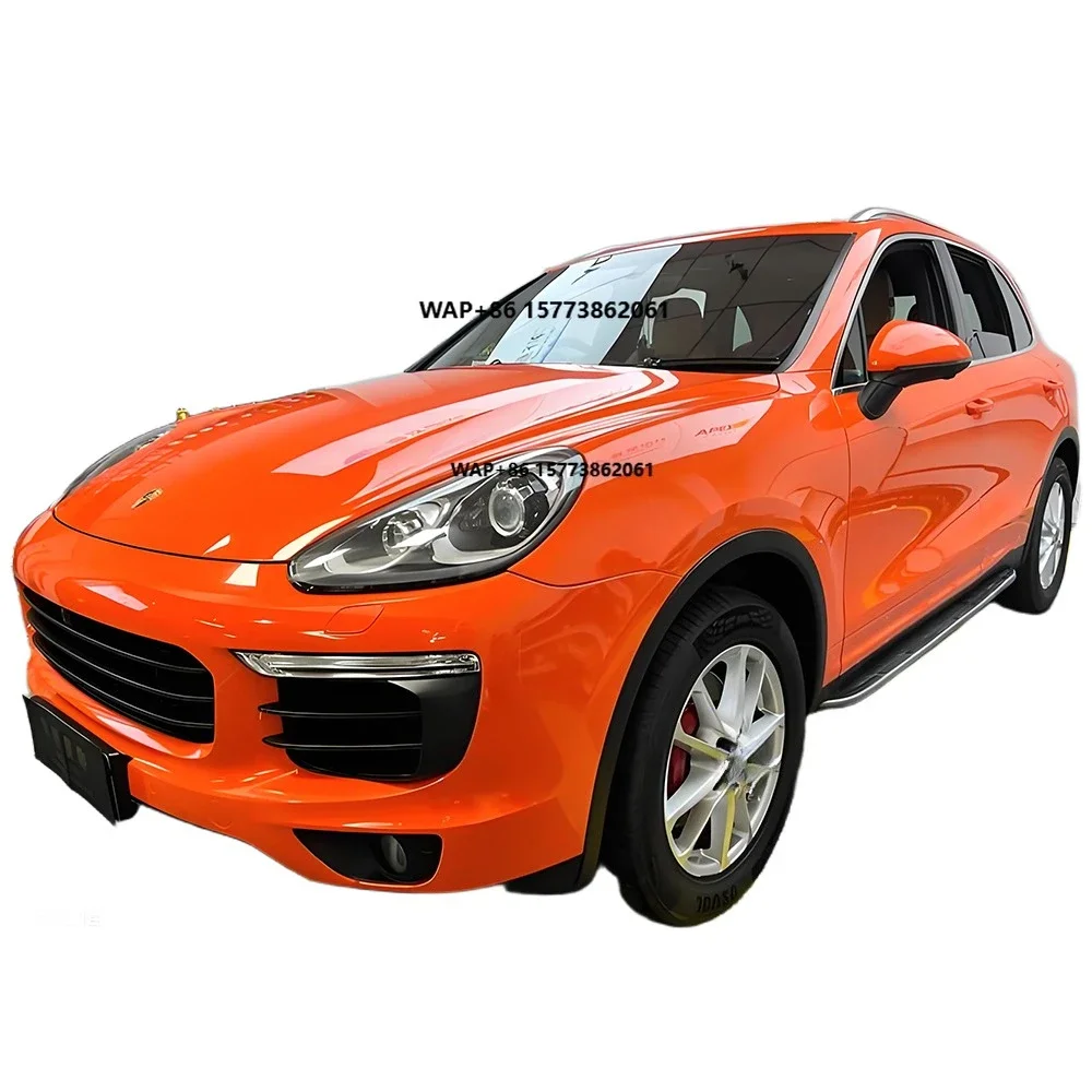 

7.5mil Crystal Flame Orange Car Wrap Premium Quality 1.52*15m/roll TPU Vehicle Decals Car Stickers