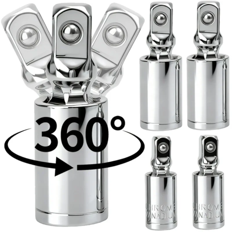 

Universal Joint Socket Adapter 1/2" 3/8" 1/4" Drive 360° Rotating Adapter Extension Tool for Ratchet Wrench Reaching Tight