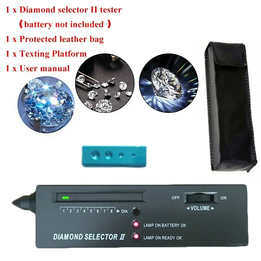 Diamond Tester Gemstone Testing Kit Digital Electronic Tester Jewelry Diamond Tester Kit Detector Identification Device