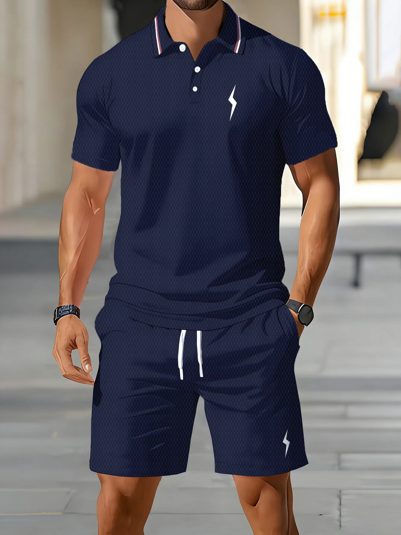 Ensemble Polo Homme Été 2026 - Motif Imprimé 3D - Vêtements d'Extérieur Respirants, Légers, Confortables et Tendance pour Homme