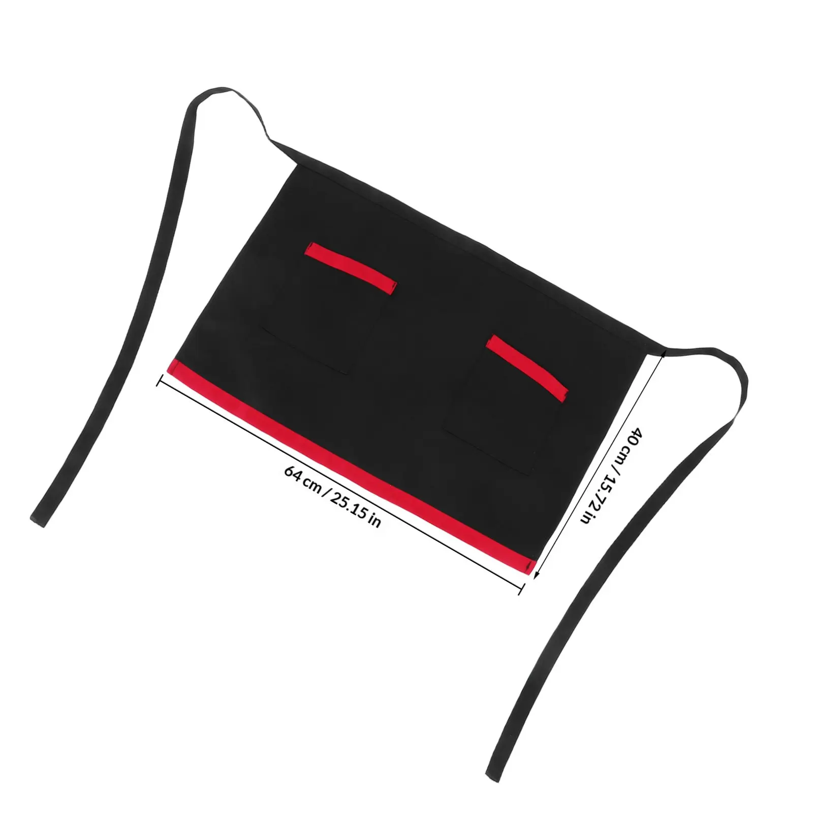 Grembiule Corto da Bistrot per Camerieri e Cameriere, Impermeabile e Resistente all'Olio, con Ampia Tasca per Ristoranti e Caffè