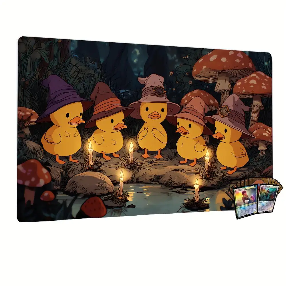 

Игровой коврик Magic Wizard Duck для настольных игр MTG/TCG, командирских колод, противоскользящий коврик для игрового стола