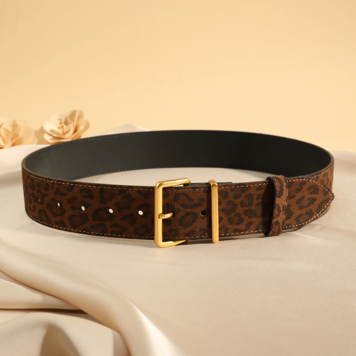 5219 Women\'s Style Fashion Leather Belt With Metal Buckle, Suede Women main image 4
