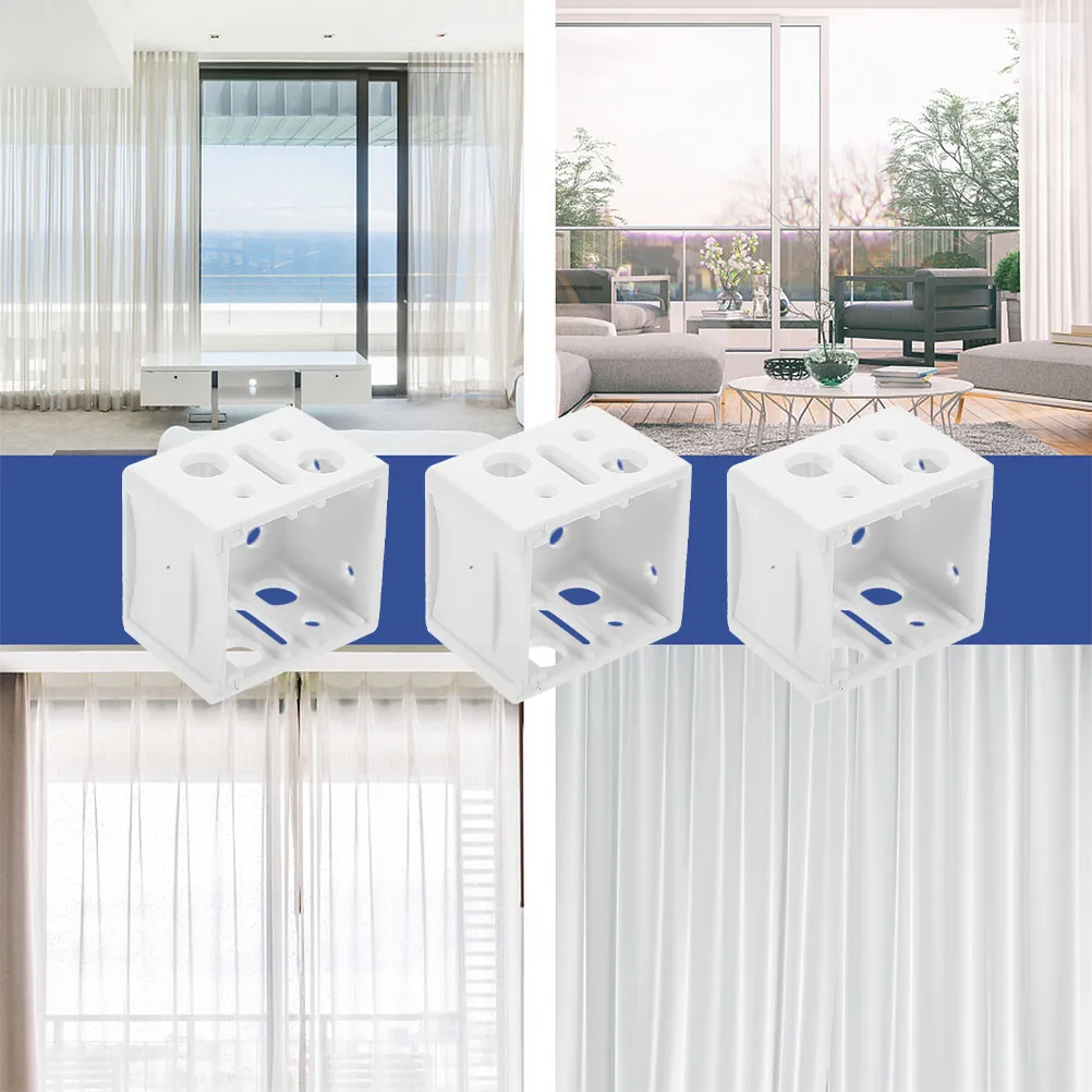 10Pcs White ABS Blind Brackets Internal External Mounting Blinds Headrail Bracket Window Blinds Accessories Parts Mini Blind