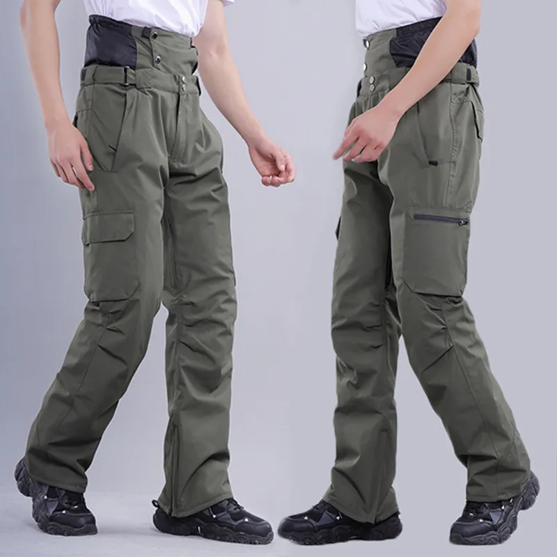 ski-pants-men's-women's-spot-single-board-double-board-thickened-warm-wear-resistant-waterproof-strap-cotton-trousers-outdoor