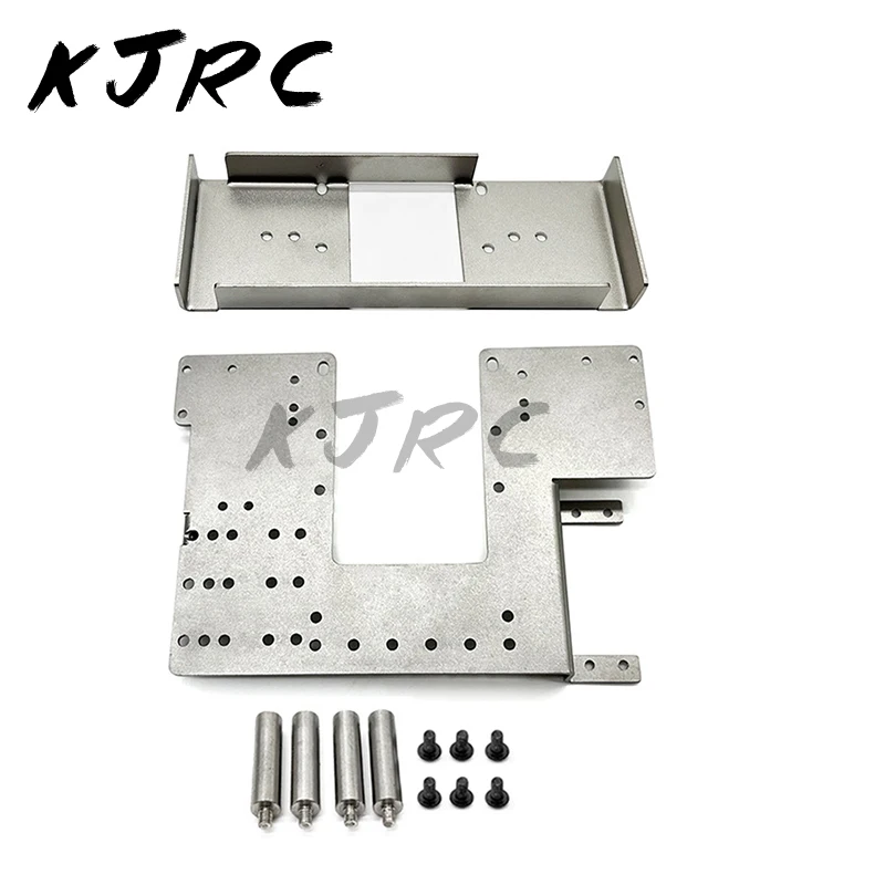 Stainless Steel Battery Mount Plate Second Floor Plate Upper Plate for Tamiya 1/14 RC Truck Tractor Car Upgrades Parts