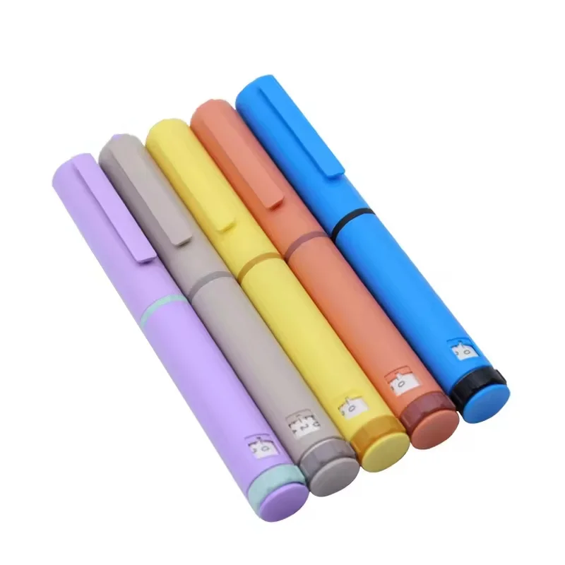 Image of Tragbarer Wiederverwendbarer Bunter 3ml Magic Pen 60U Insulin-Injektionsstift für Persönlichen Peptid- oder Diabetiker-Gebrauch