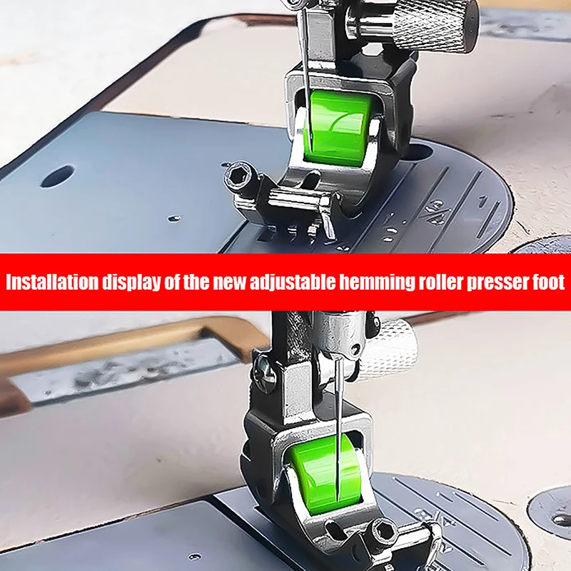 Hemming Presser Foot With Q5 Adjustables Edge Guide Multi-Uses Stable Sewing Attachments For Edge Sewing Machine