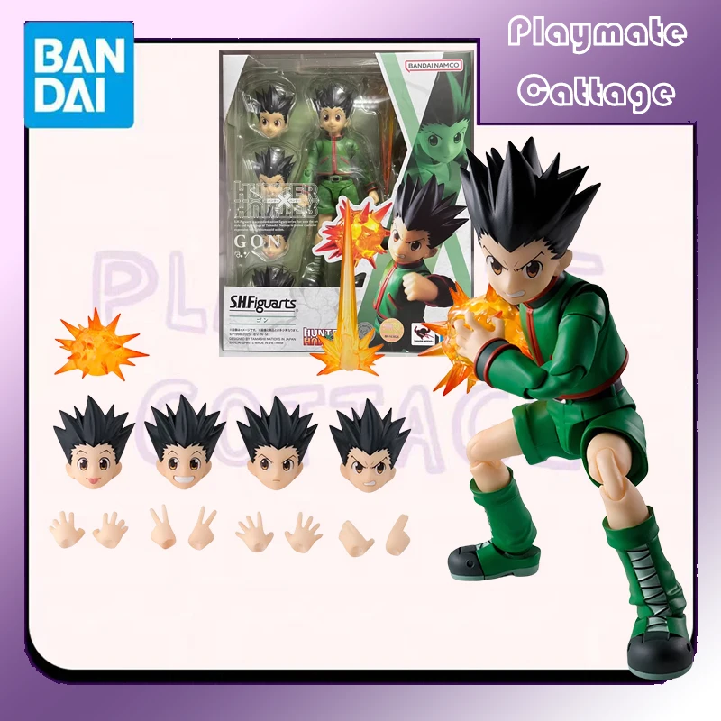

In Stock BANDAI Original SHF HUNTER×HUNTER GON FREECSS Anime Figure Joints Movable Model Toy Collectible Ornaments Gift Children