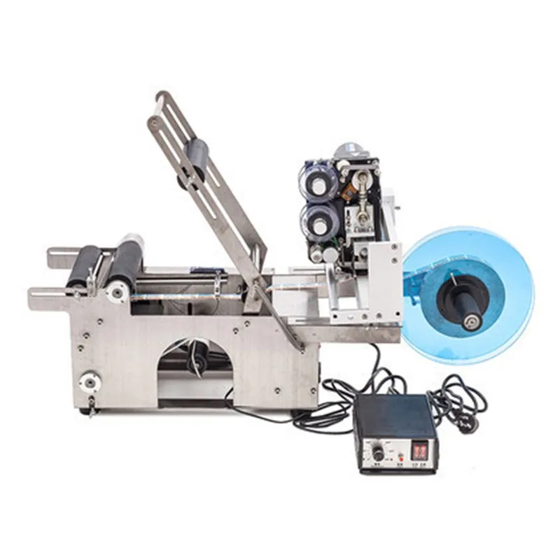 Semi-automatic round bottle sticker packaging labeling machine Electric wooden carton packaging, bearing assembly with core